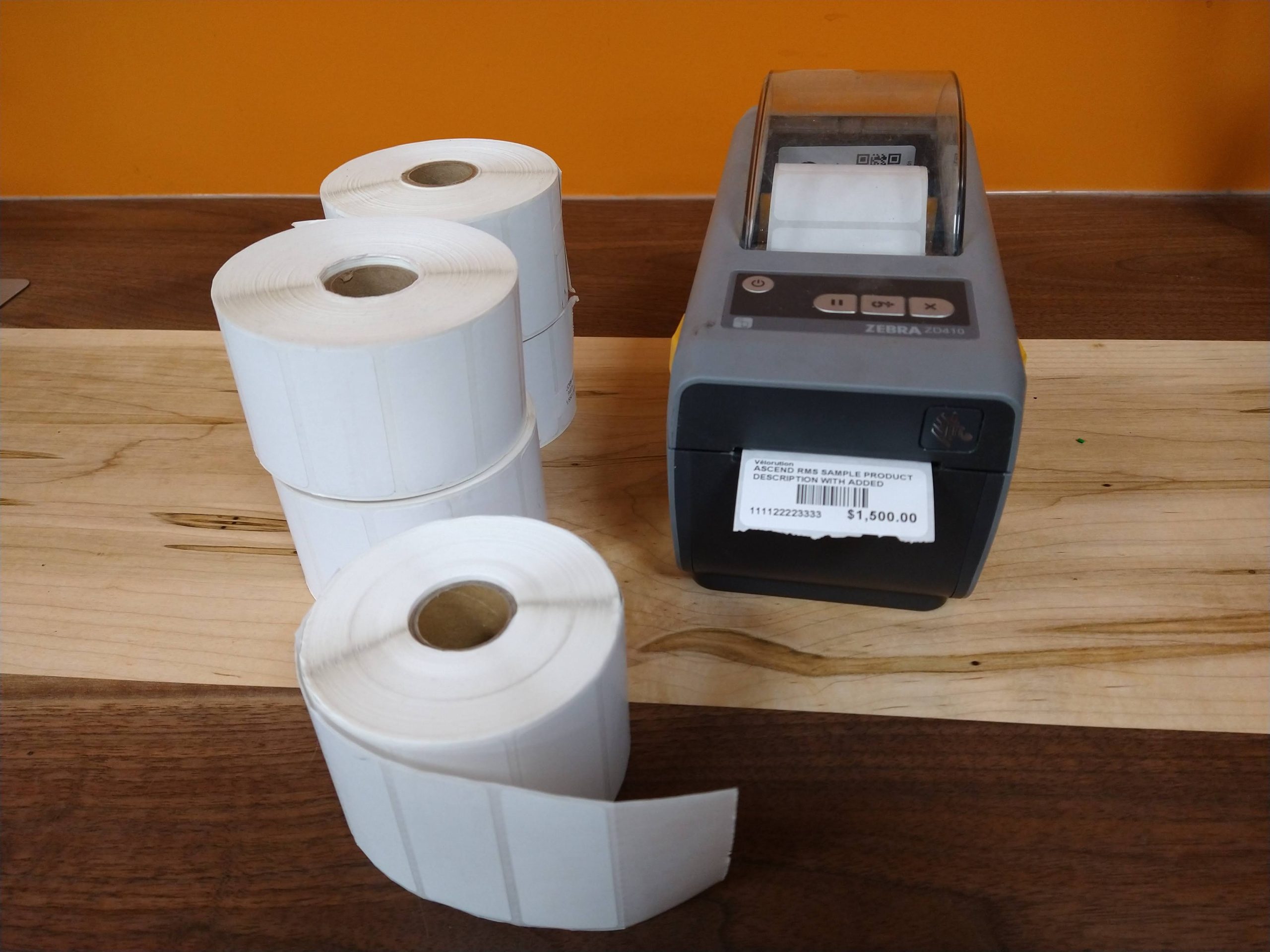 Thermal Perforated Labels: 2.25” x 1” - 1500 labels per Roll, Case of 10